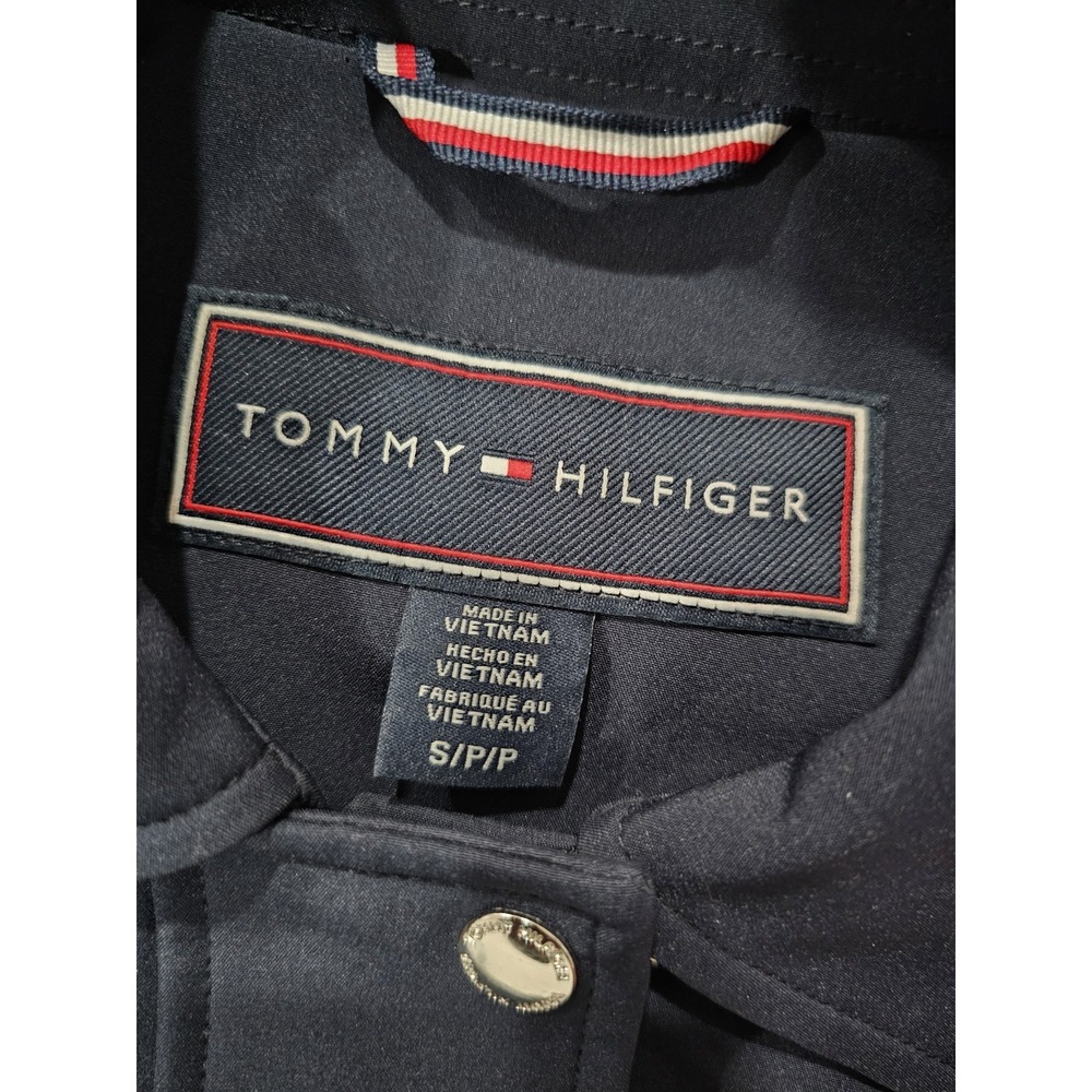 Tommy Hilfiger Women's Navy Blue Hooded Trench Coat Jacket S Small Removable... - Picture 7 of 11